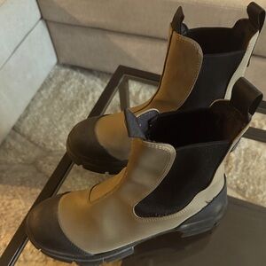 Ganni City Boot in Khaki and Black